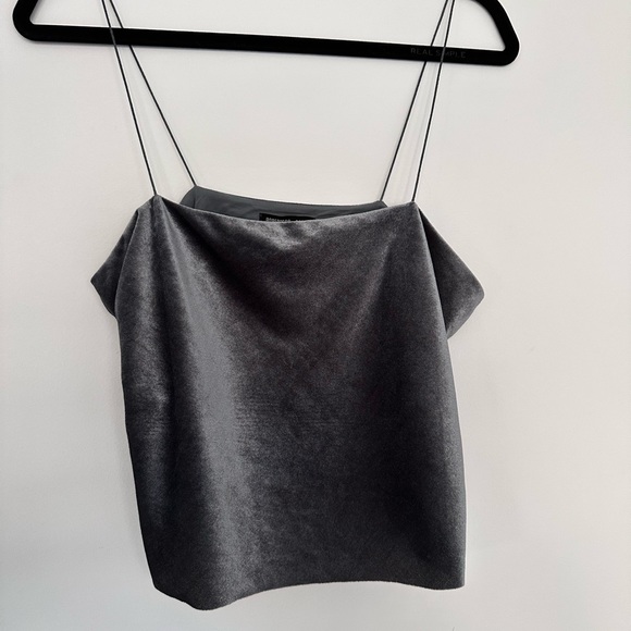 Robertson + Rodeo Velvet Tank in Silver/Gray - Picture 1 of 6